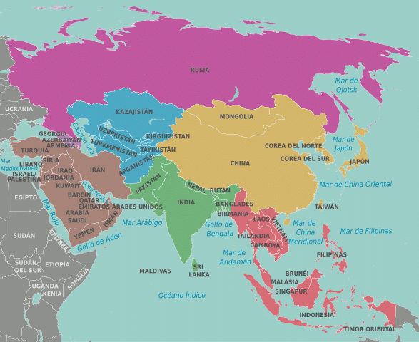 mapa asia