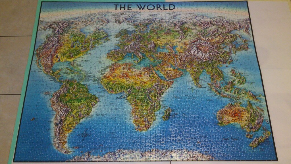 Japón: Mapa, Bandera y Datos del País 2014.09.30 2000pcs World Map Geography