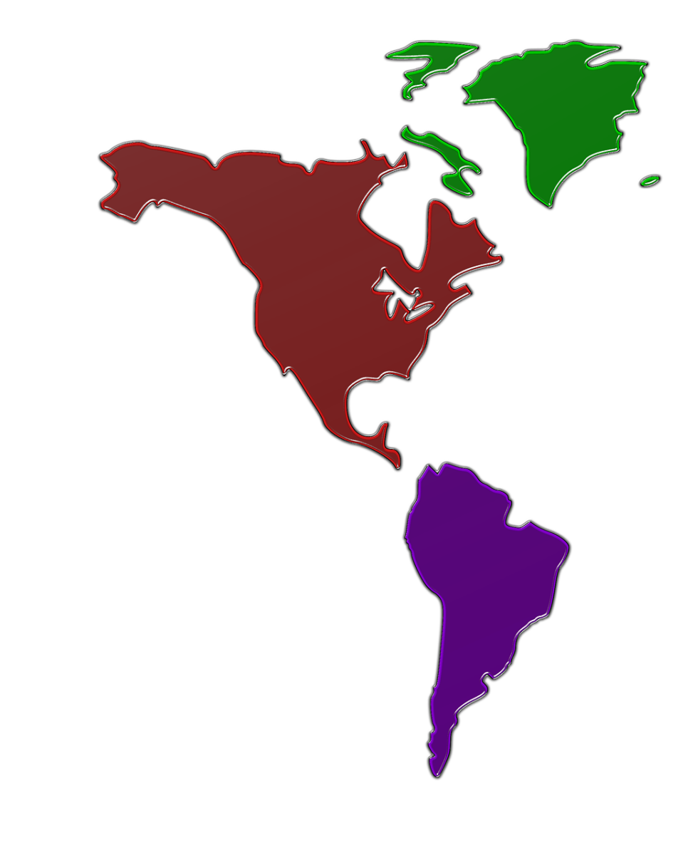 Mapa de América: Países, Capitales y Banderas del Continente Mapa político de América - países de Norte, Centro y Sudamérica