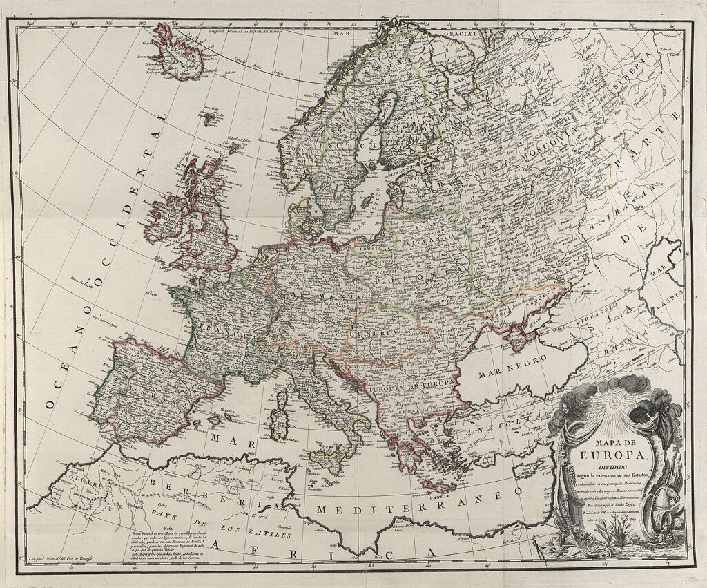 Capitales de Europa: Lista Completa de las 50 Capitales Europeas Europa Mapas generales 1769