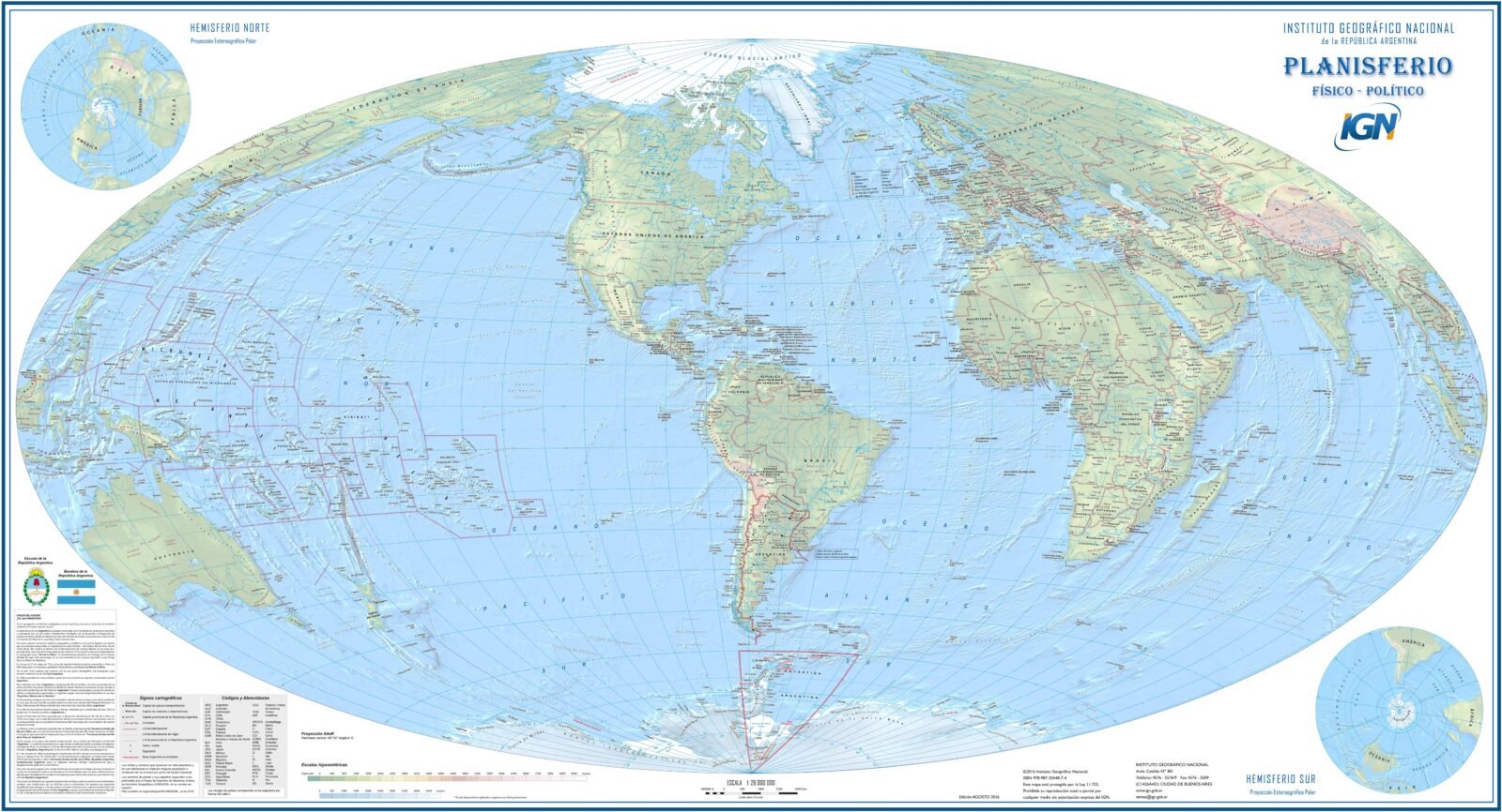 Mapamundi: El Mapa del Mundo Completo Mapamundi argentino 2016