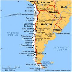 Mapa do Chile - mapa de Chile - map of Chile