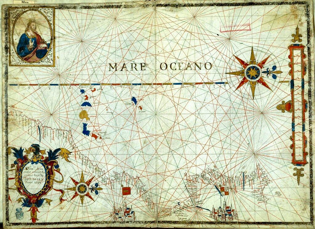 Francia: Mapa, Bandera y Datos del País Carta náutica de las costas del Mediterráneo, 1592