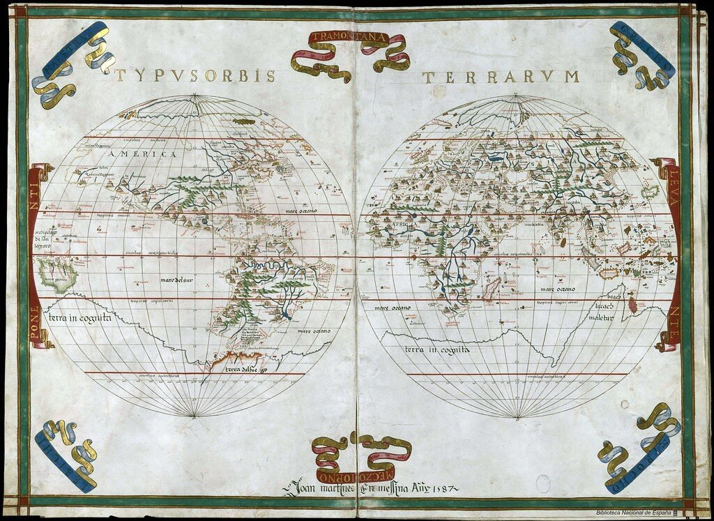 Mapamundi: El Mapa del Mundo Completo Atlas de Joan Martines, 1578