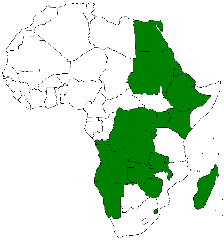 África Austral: Países, Mapa y Datos de la Región File:Paises que forman el Mercado Común de África Austral y Oriental.png