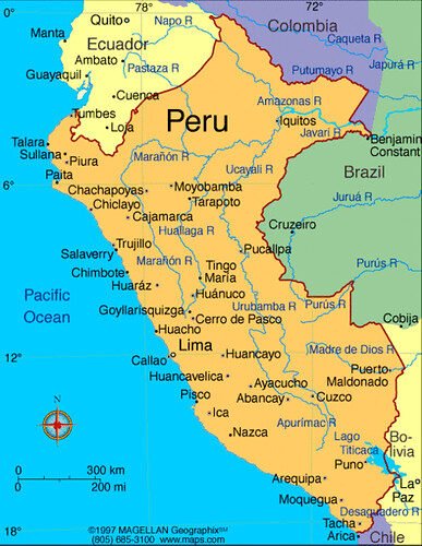 Mapa del Perú (map of Peru)