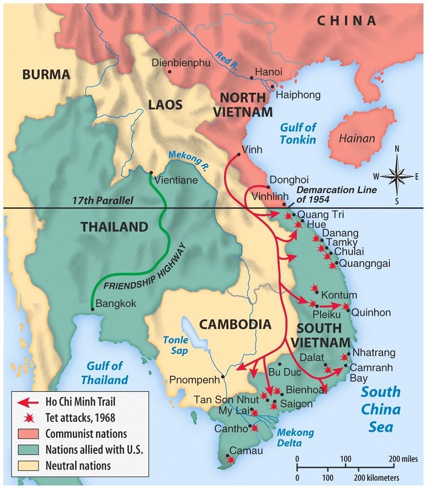 Vietnam Map 1968