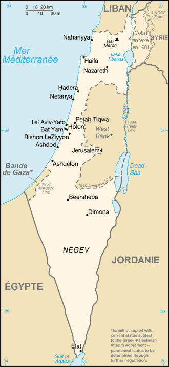Israel: Mapa, Bandera y Datos del País Mapa político de Israel con sus principales ciudades y regiones