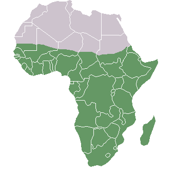 África Subsahariana: Países, Mapa y Características Mapa del África Subsahariana con sus fronteras y división por subregiones